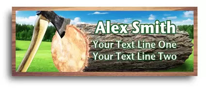 100% Cherry Wood Name Tags