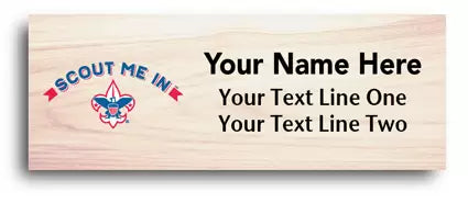 100% Maple Light Wood Name Tags